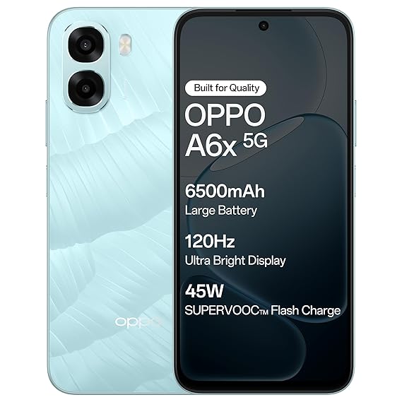 OPPO A6x 5G (Ice Blue, 128 GB)  (6 GB RAM)